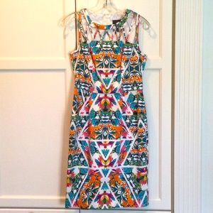 Worn once Adrianna Papell Spring/Summer Sleeveless Latice Neckline Dress